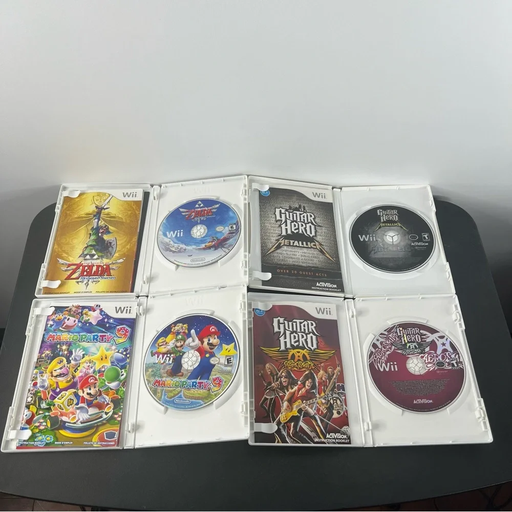 Nintendo Wii White Console System Bundle Lot W/ 14 Video Games Tested & Working